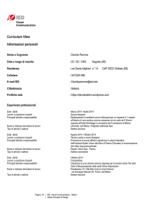 Curriculum Vitae - Giovani Artisti italiani