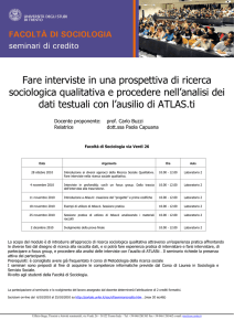 Fare interviste in una prospettiva di ricerca sociologica qualitativa e