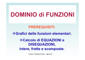 DOMINIO di FUNZIONI