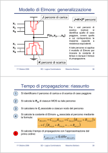 Modello di Elmore: generalizzazione Tempo di propagazione