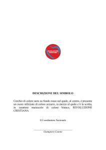 DESCRIZIONE DEL SIMBOLO Cerchio di colore nero su fondo