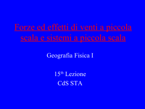 Forze ed effetti di venti a piccola scala e sistemi a piccola s