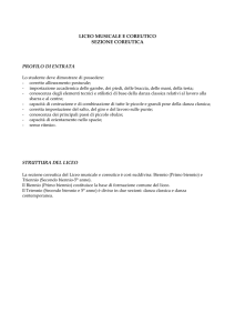 requisiti di accesso al liceo coreutico