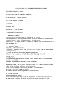protocollo scienze integrate - scienze della terra