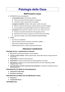 Patologia delle Ossa Malformazioni ossee