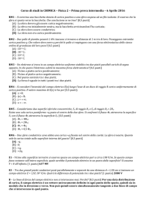 Corso di studi in CHIMICA – Fisica 2 – Prima prova intermedia – 6