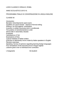 programmi - Liceo Ginnasio Statale «Virgilio
