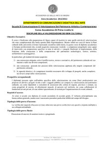 Discipline della valorizzazione dei beni culturali