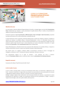Scarica la documentazione PDF - Corso Presentazioni Efficaci con