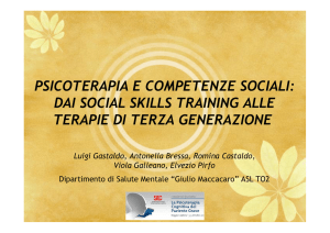 psicoterapia e competenze sociali: dai social skills training