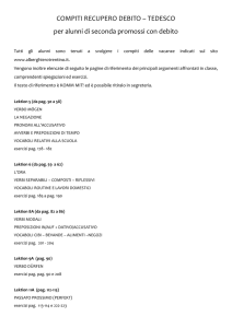 COMPITI RECUPERO DEBITO – TEDESCO per alunni di seconda