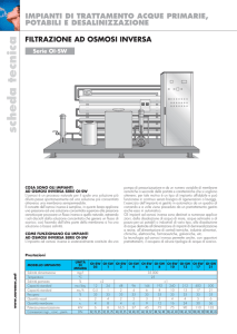 Catalogo OI/SW: Filtrazione ad osmosi inversa