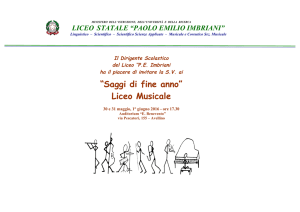 Invito ai saggi del Liceo Musicale