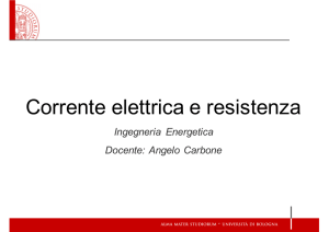 Corrente elettrica e resistenza