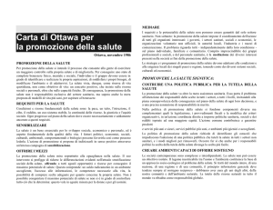 Carta di Ottawa per la prom ozione della salute