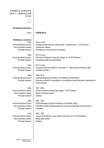 Curriculum Vitae - Fondazione Dolomiti Unesco