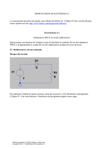 Esercitazione introduttiva al simulatore LTSpice