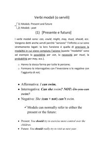verbi modali b1 - I blog di Unica