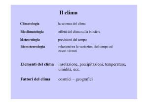 Il clima - Docenti.unina