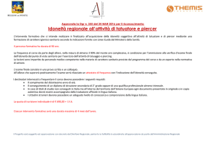 Idoneità regionale all`attività di tatuatore e piercer
