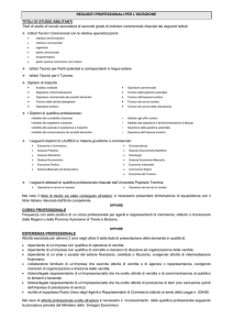 REQUISITI PROFESSIONALI richiesti dalle leggi di settore per l
