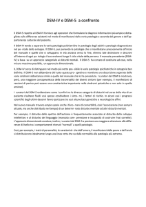 DSM-IV e DSM-5 a confronto