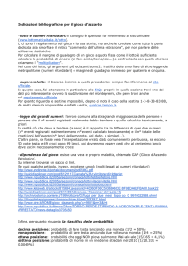 Indicazioni bibliografiche per il gioco d`azzardo