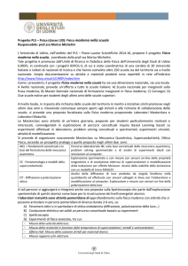 Progetto PLS – Fisica (classe L30): Fisica moderna nella scuola