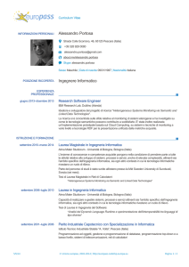Alessandro Portosa Ingegnere Informatico