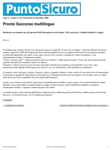 Stampa - Pronto Soccorso multilingue