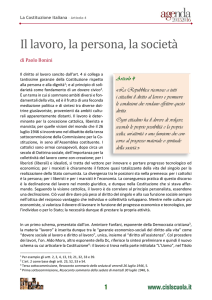 Il lavoro, la persona, la societa