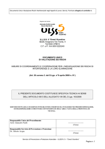 U.L.S.S. 5 “Ovest Vicentino SEDE Arzignano Via Trento, 4 Tel 0444