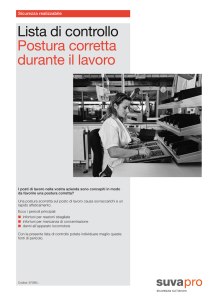 Postura corretta durante il lavoro