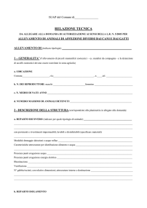 Relazione tecnica per allevamento animali diversi da cani e gatti