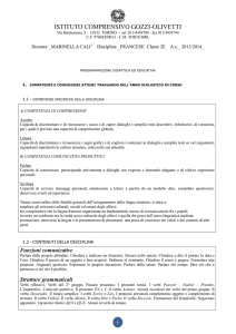 programmazione individuale - Istituto Comprensivo Gozzi
