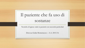Il paziente che fa uso di sostanze
