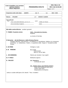 programma svolto - Liceo Majorana Desio