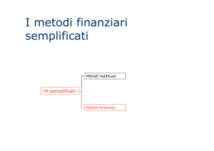 I metodi finanziari semplificati