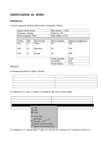 esercitazioni su word