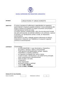 Programma LINGUA_RUSSA 3 LINGUA 3 anno 2012-2013