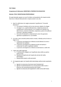 1 TEST FINALE Competenza di riferimento