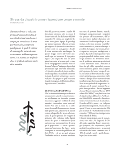 Stress da disastri: come rispondono corpo e mente