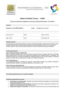 modern portofolio theory