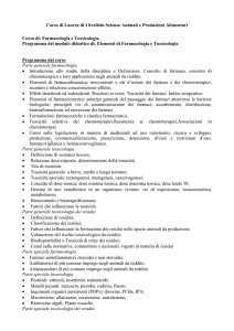 Elementi di farmacologia e tossicologia