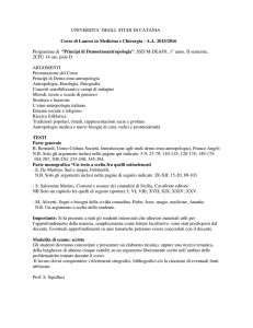 DEMOETNOANTROPOLOGIA - Canale D - Prof. S