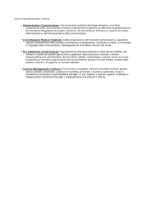 I corsi di laurea triennale, in breve: • Interpretariato e