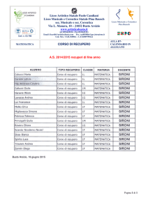 Elenco Alunni - Liceo Artistico Statale Paolo Candiani