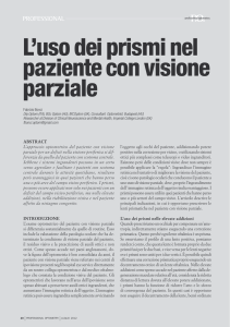 L`uso dei prismi nel paziente con visione parziale
