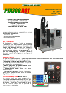 Impianto automatico per riporti saldati PTA
