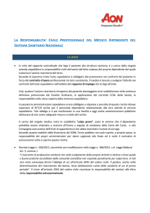 la responsabilita` civile professionale del medico